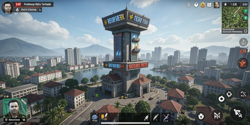 Tampilan gameplay seru dan menegangkan dari 34R dalam Tower Defense.