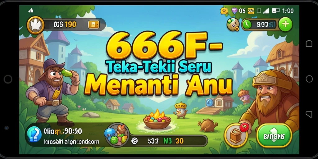 Tampilan gameplay seru dalam 666F dengan berbagai teka-teki.