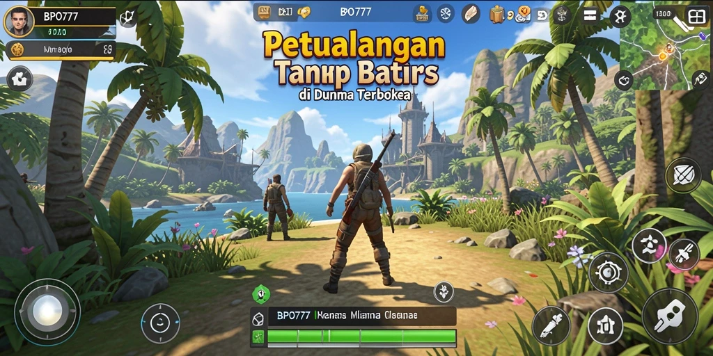 Tampilan menarik dari gameplay BPO777 di dunia Open World.