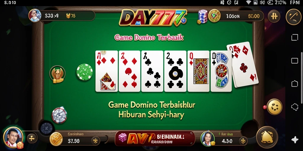 Tampilan gameplay seru dan interaktif dari game Domino DAY777.