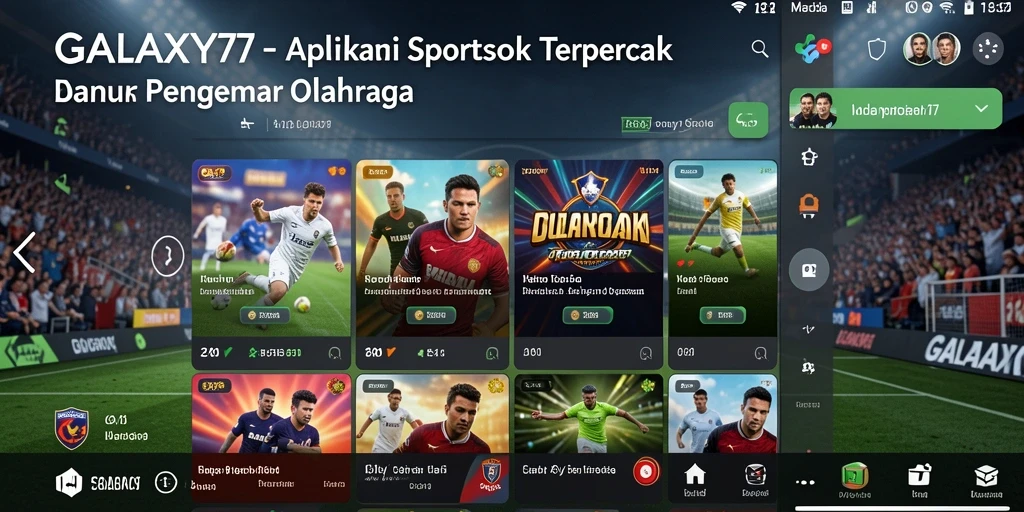 Tampilan gameplay Sportsbook yang menarik di GALAXY77.