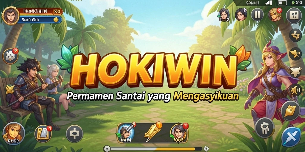 Tampilan gameplay HOKIWIN yang ceria dan menarik.