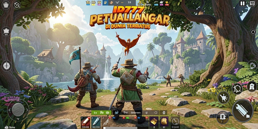Screenshot ID777 menampilkan aksi seru di dalam dunia terbuka dan penuh petualangan.