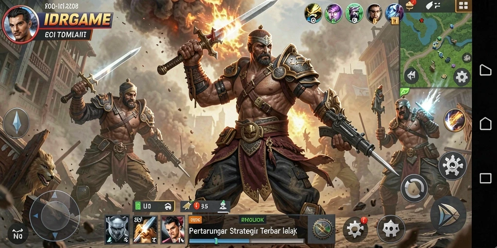 Tampilan permainan strategi seru dan intuitif di IDRGAME.