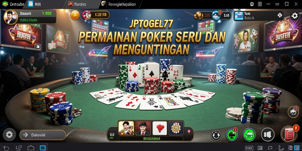 Gameplay poker yang mendebarkan di JPTOGEL77 dengan grafis yang memukau.