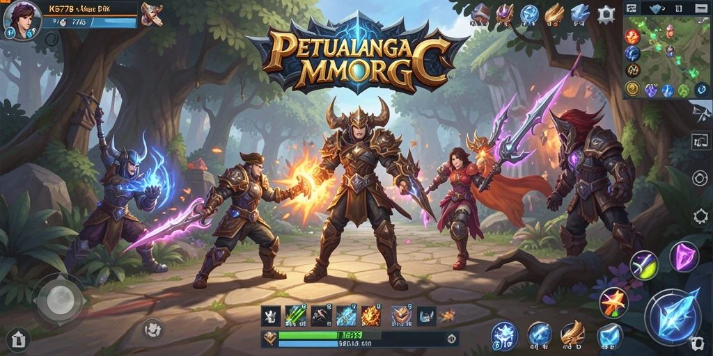 Tampilan gameplay seru dari KG778 yang menampilkan aksi petualangan MMORPG.