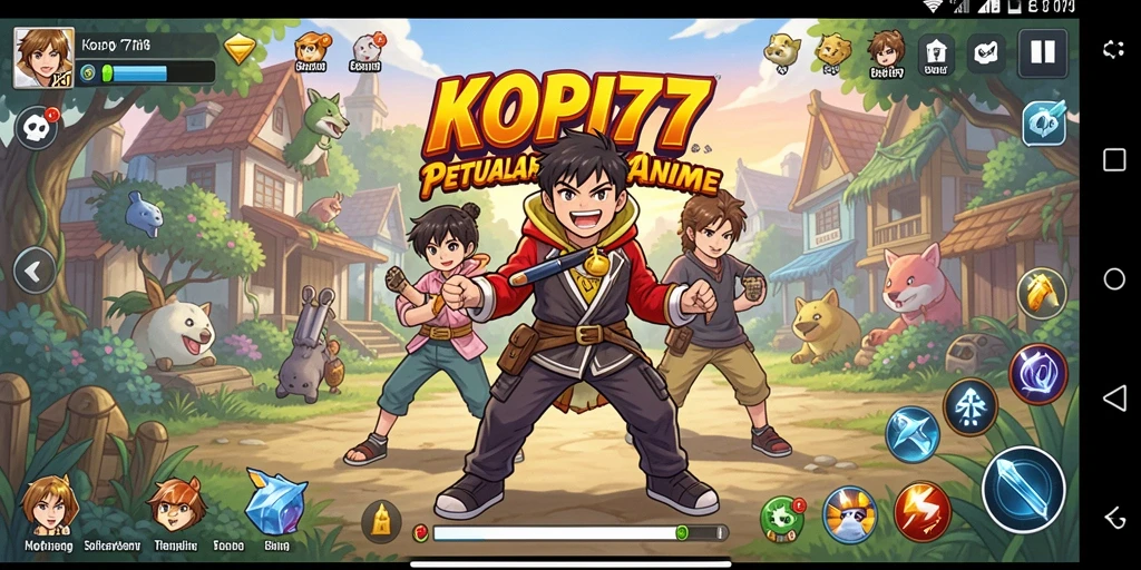Tampilan gameplay KOPI77 dengan karakter Anime yang menarik.