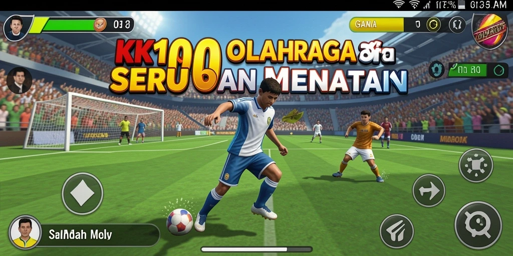 Screenshot KPK100 menampilkan aksi seru dalam pertandingan olahraga.