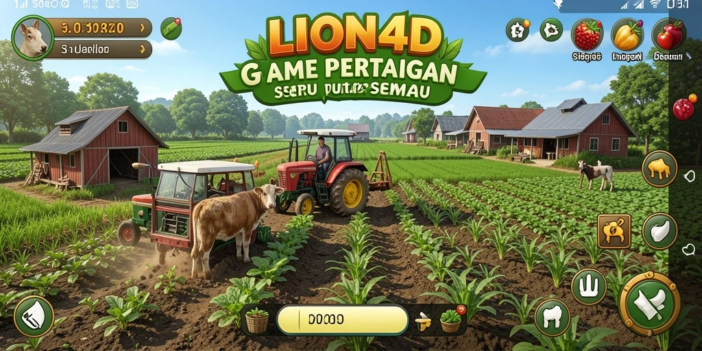 Tampilan menarik dari gameplay LION4D yang penuh warna.
