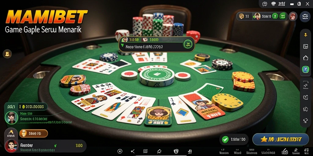 Tampilan gameplay Gaple yang menarik dan interaktif di MAMIBET.