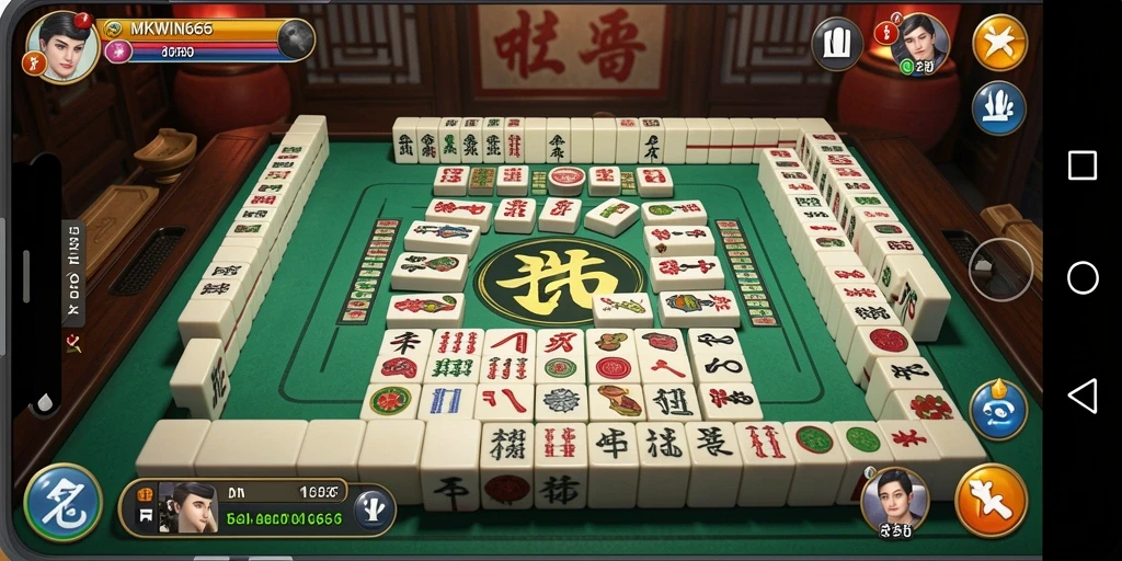 Screenshot gameplay <strong>MKWIN666</strong> menampilkan momen seru dalam permainan Mahjong.
