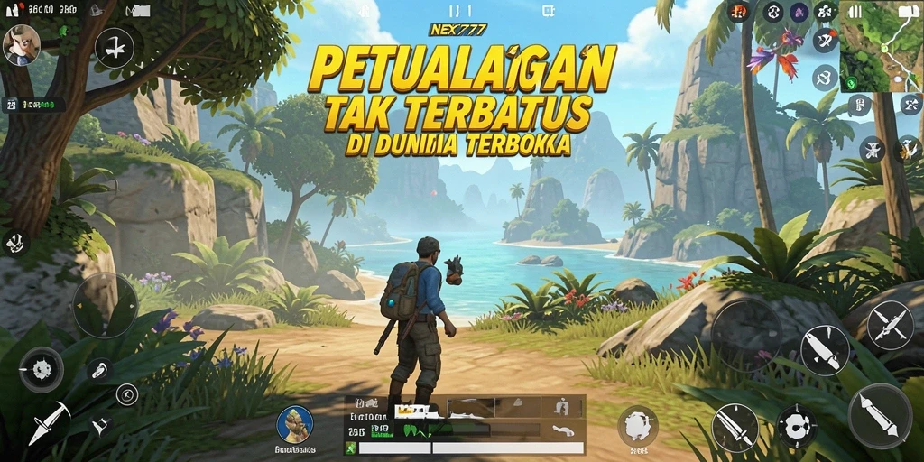 Tampilan gameplay NEX777 yang mengagumkan dalam dunia terbuka.