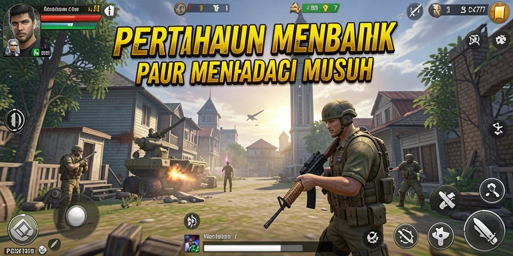 Screenshot gameplay PCX777 menampilkan aksi seru Tower Defense.