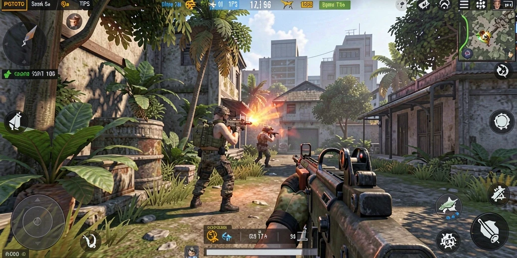 Tangkapan layar gameplay PGTOTO yang menunjukkan aksi pertempuran seru.