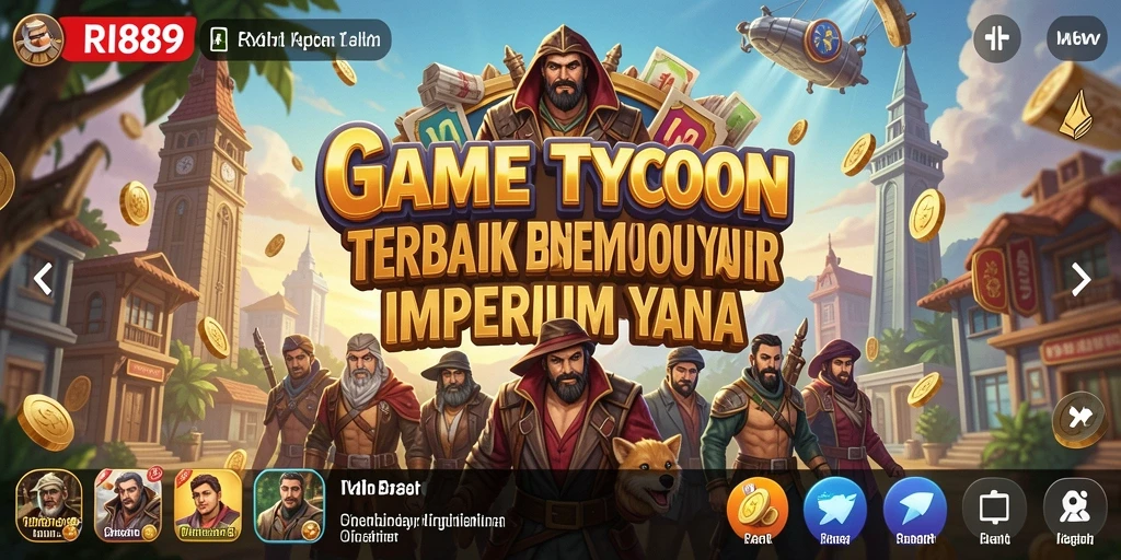 Tampilan gameplay RI889 yang menarik dengan strategi bisnis.