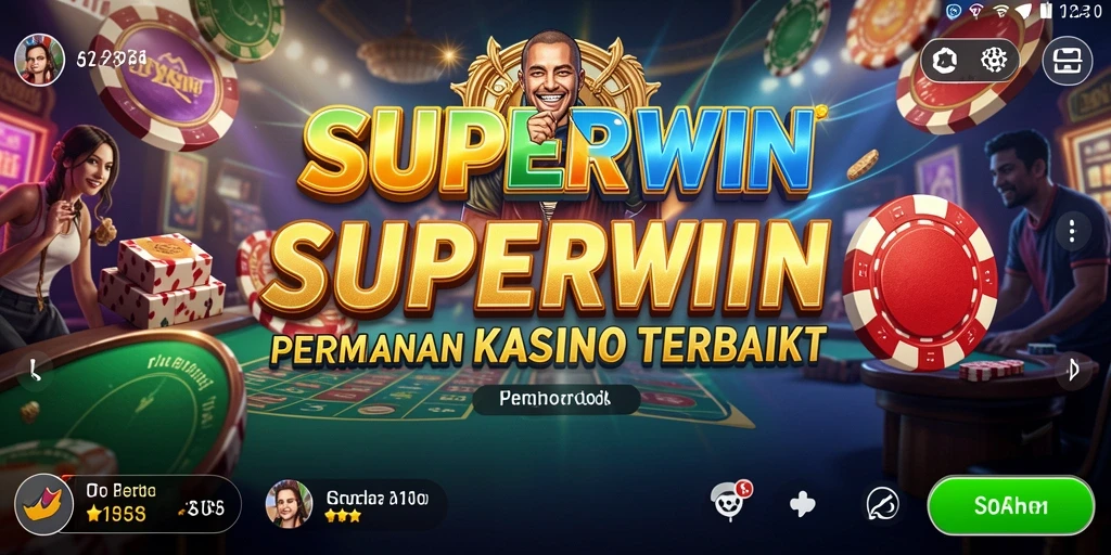 Tampilan gameplay menarik dari SUPERWIN dengan berbagai pilihan permainan Kasino.
