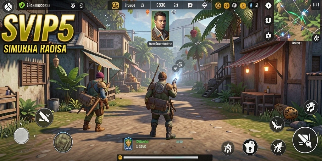 Tangkapan layar dari gameplay SVIP5 yang menggambarkan suasana simulasi yang realistis.