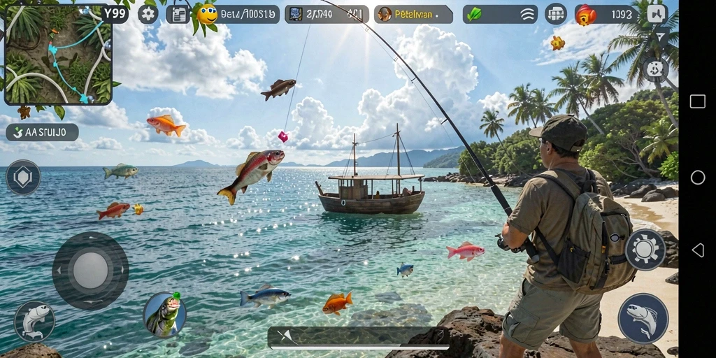 Tangkapan ikan yang menakjubkan dalam gameplay Y89.